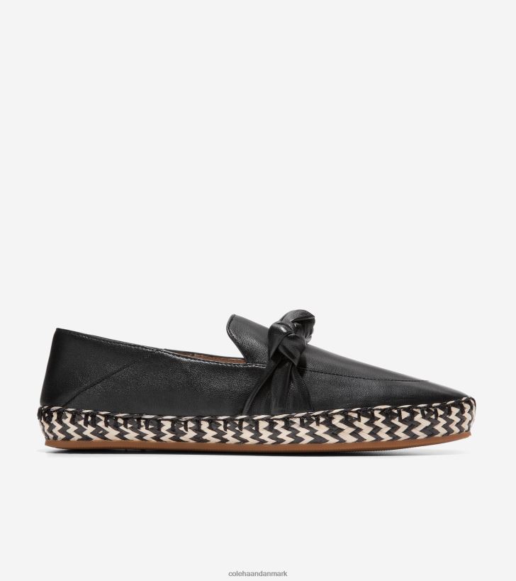 Cole Haan cloudfeel knyttet espadrille sort læder PPZZ2D223 Kvinder fodtøj
