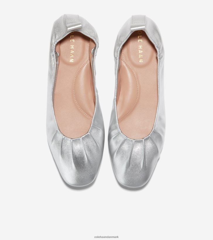 Cole Haan york blød ballet sølv metallic PPZZ2D97 Kvinder fodtøj