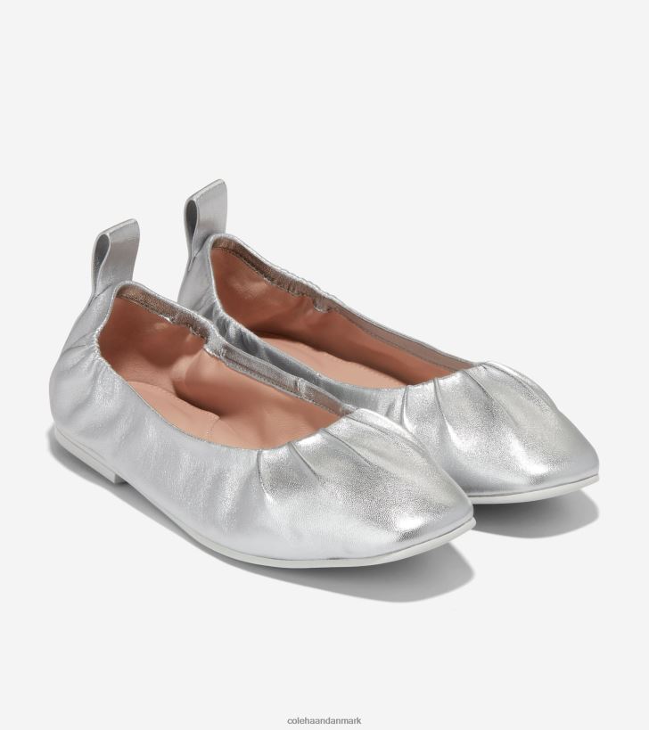 Cole Haan york blød ballet sølv metallic PPZZ2D97 Kvinder fodtøj