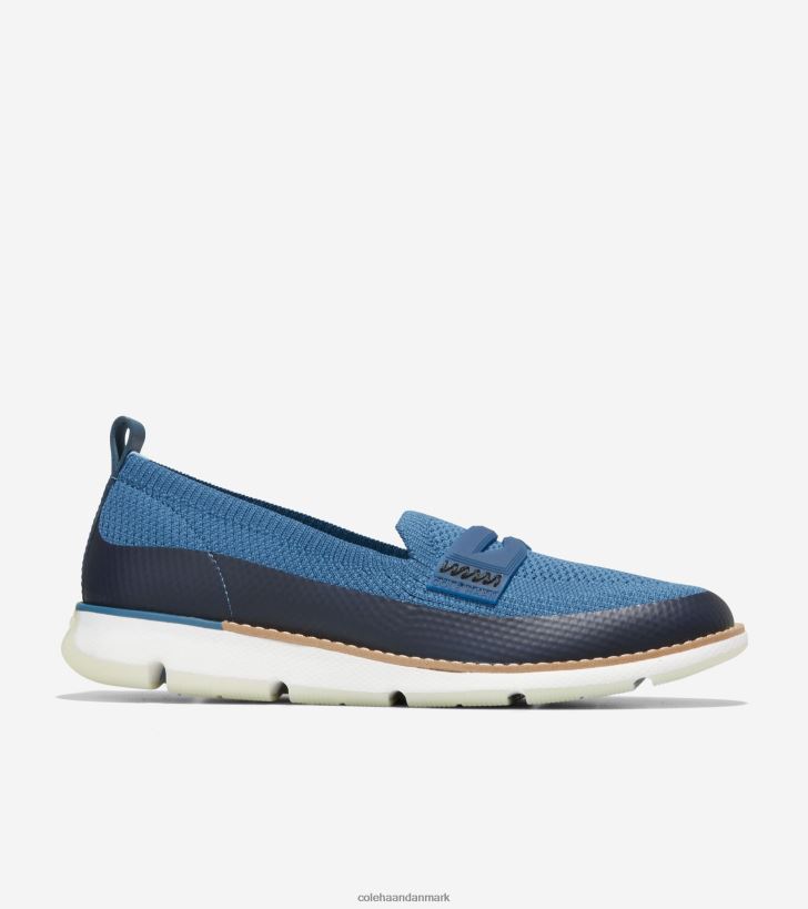 Cole Haan 4.zerogrand loafer blå strik-optisk hvid stitchlite PPZZ2D133 Kvinder fodtøj