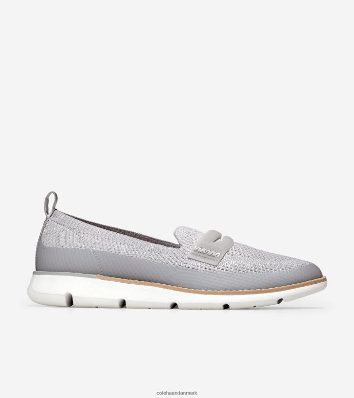 Cole Haan 4.zerogrand loafer mikrochip-sølv-hvid stitchlite PPZZ2D132 Kvinder fodtøj
