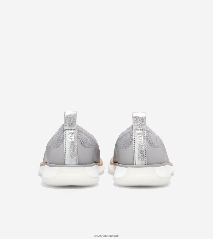 Cole Haan 4.zerogrand loafer mikrochip-sølv-hvid stitchlite PPZZ2D132 Kvinder fodtøj