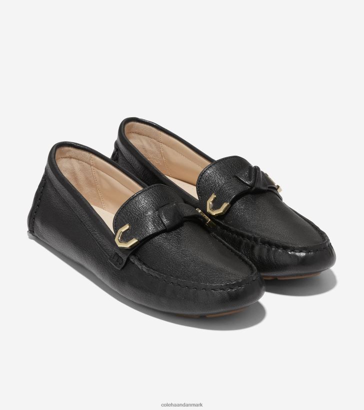 Cole Haan evelyn bue driver sort læder PPZZ2D72 Kvinder fodtøj