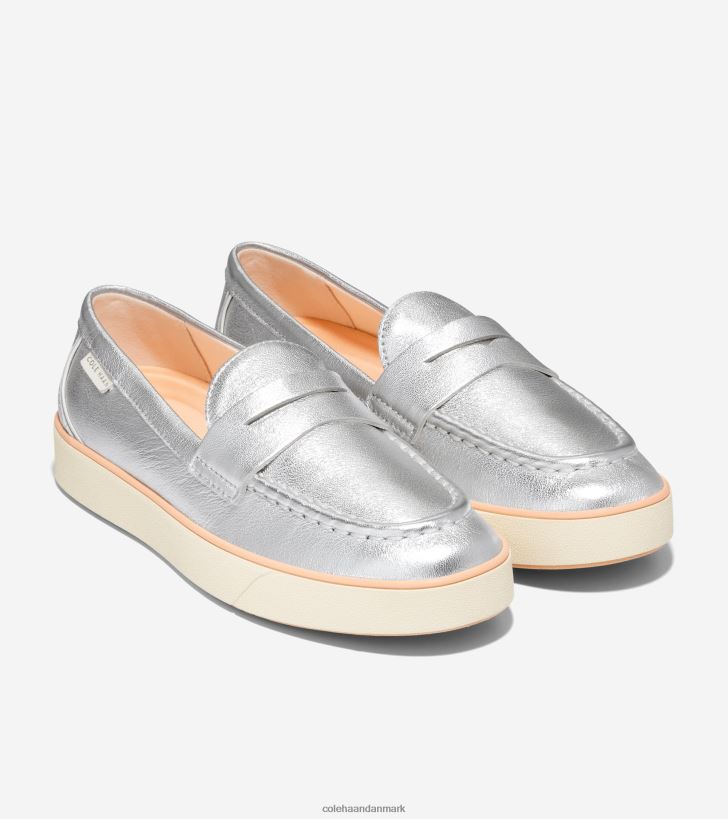 Cole Haan nantucket 2.0 penny loafer sølv metallisk-elfenben PPZZ2D94 Kvinder fodtøj
