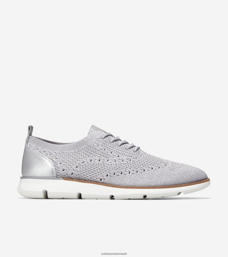 Cole Haan 4.zerogrand oxford mikrochip-sølv-hvid stitchlite PPZZ2D103 Kvinder fodtøj