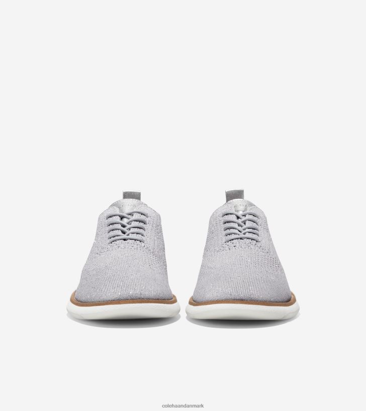 Cole Haan 4.zerogrand oxford mikrochip-sølv-hvid stitchlite PPZZ2D103 Kvinder fodtøj