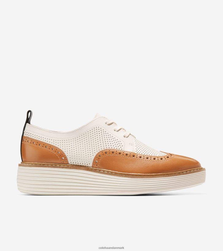 Cole Haan originalgrand platform vingespids oxford pekan-elfenben PPZZ2D165 Kvinder fodtøj