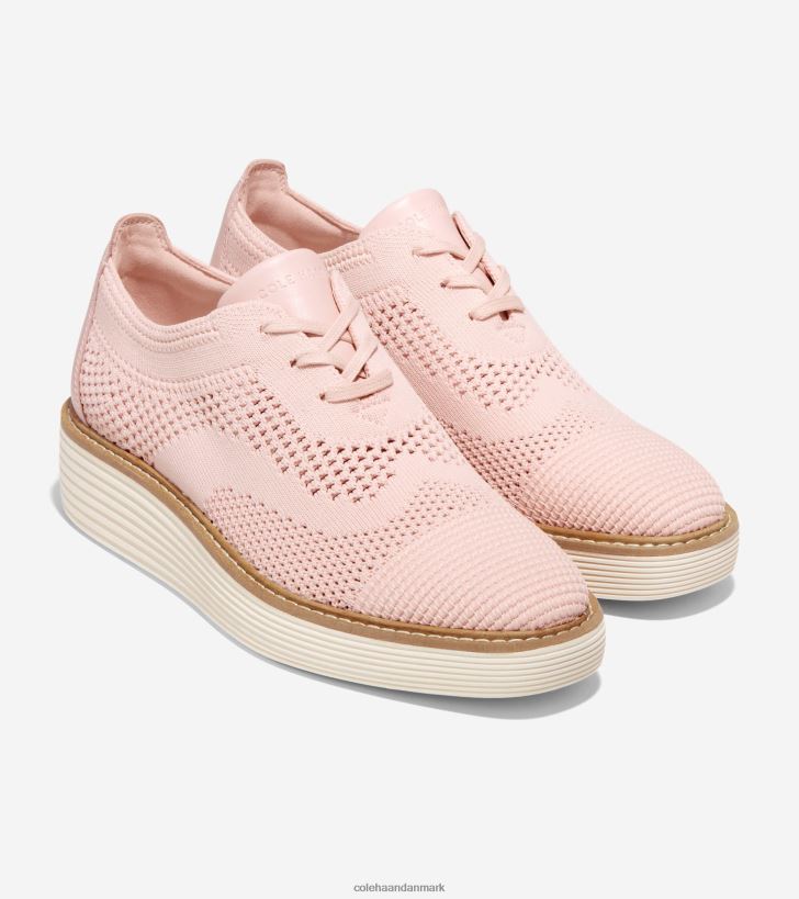 Cole Haan originalgrand platform vingespids oxford rose røg stitchlite-elfenben PPZZ2D217 Kvinder fodtøj
