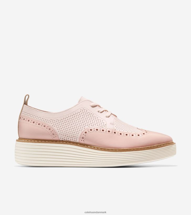 Cole Haan originalgrand platform vingespids oxford rosenvand-rose røg-elfenben PPZZ2D168 Kvinder fodtøj