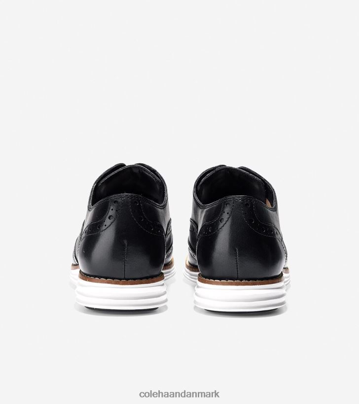 Cole Haan originalgrand vingespids oxford sort-optisk hvid PPZZ2D232 Kvinder fodtøj