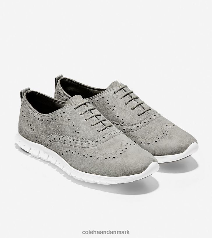 Cole Haan zerogrand vingespids oxford jernsten ruskind-optik hvid PPZZ2D155 Kvinder fodtøj