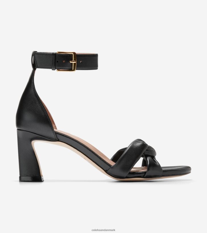 Cole Haan adella flettet sandal sort læder PPZZ2D182 Kvinder fodtøj