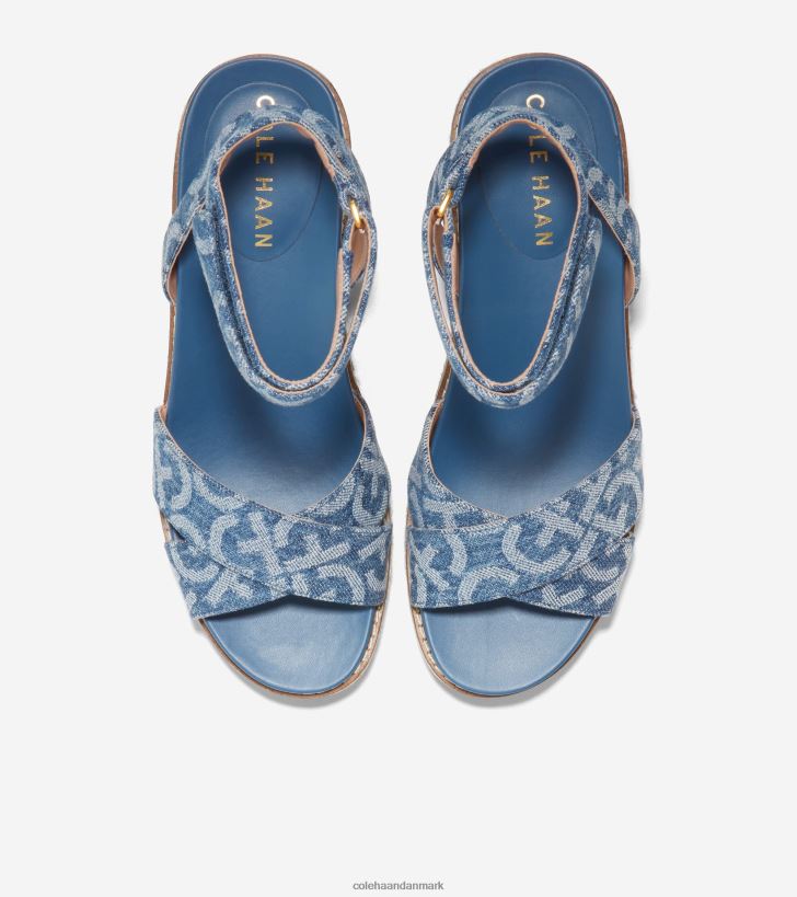 Cole Haan cloudfeel espadrille wedge sandal denim jacquard PPZZ2D27 Kvinder fodtøj