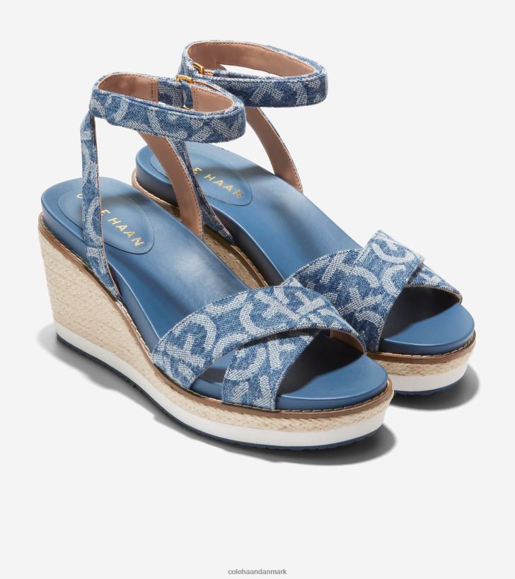 Cole Haan cloudfeel espadrille wedge sandal denim jacquard PPZZ2D27 Kvinder fodtøj