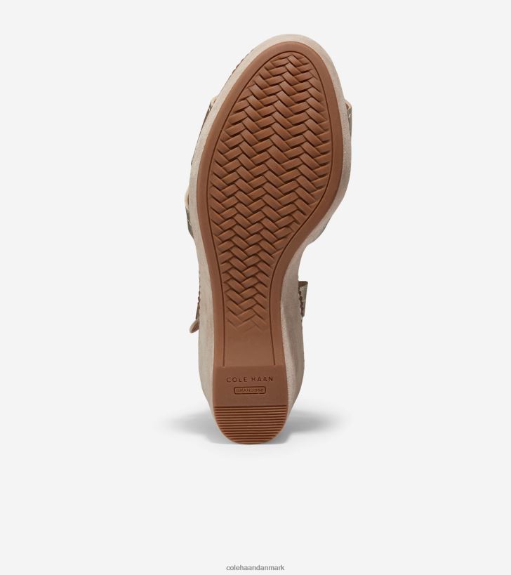 Cole Haan cloudfeel heldags kilesandal guld læder PPZZ2D190 Kvinder fodtøj