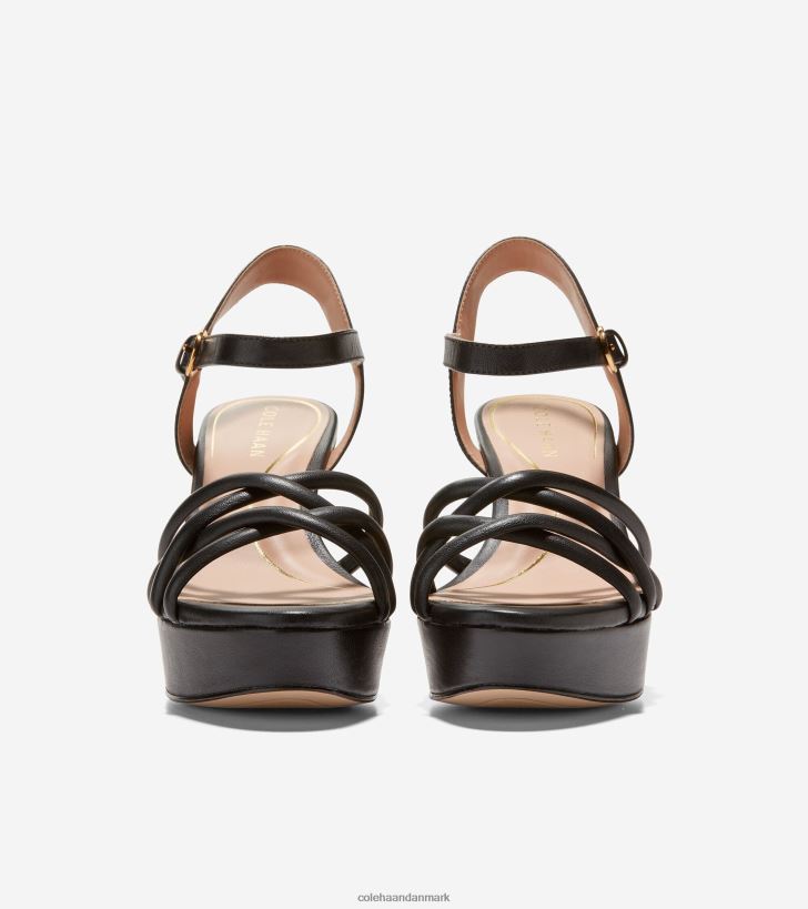 Cole Haan grove platform sandal sort læder PPZZ2D160 Kvinder fodtøj