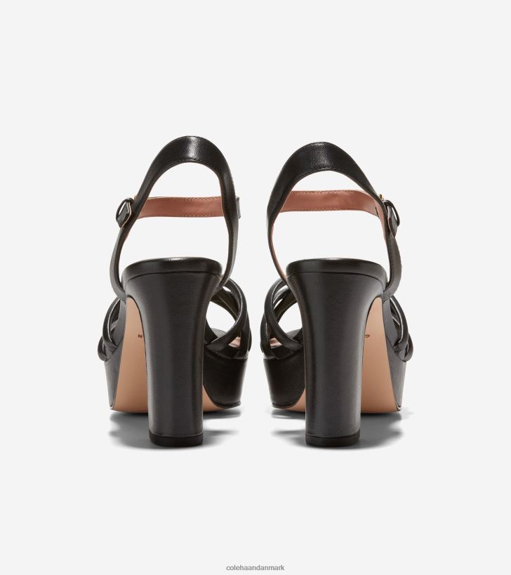 Cole Haan grove platform sandal sort læder PPZZ2D160 Kvinder fodtøj