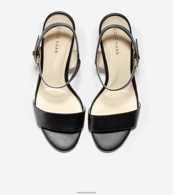 Cole Haan josie sandal med blokhæl sort læder PPZZ2D76 Kvinder fodtøj