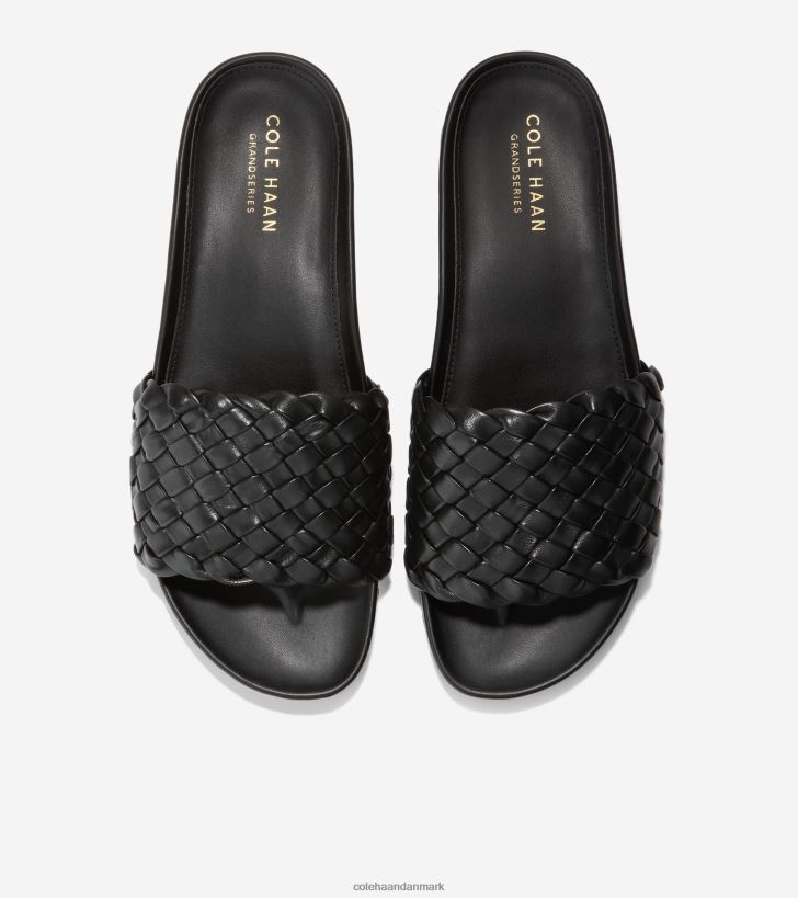 Cole Haan mojave glidesandaler sort læder PPZZ2D50 Kvinder fodtøj