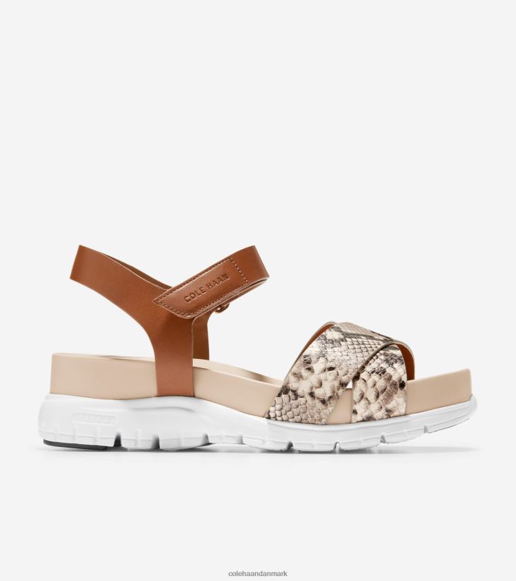 Cole Haan zerogrand sandal på kryds og tværs slangeprint-honning læder PPZZ2D83 Kvinder fodtøj