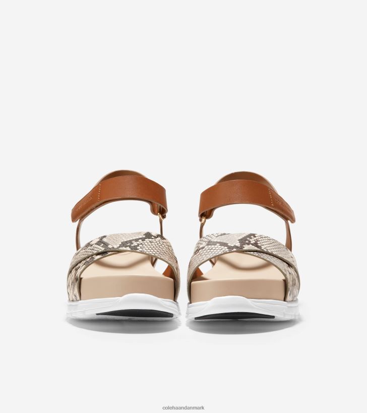 Cole Haan zerogrand sandal på kryds og tværs slangeprint-honning læder PPZZ2D83 Kvinder fodtøj