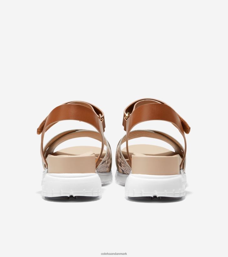 Cole Haan zerogrand sandal på kryds og tværs slangeprint-honning læder PPZZ2D83 Kvinder fodtøj