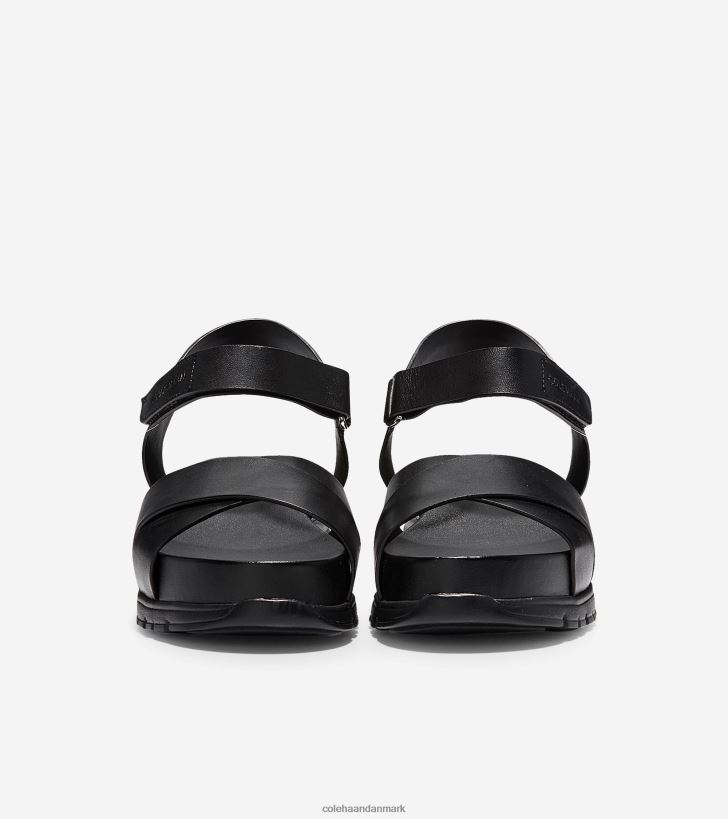 Cole Haan zerogrand sandal på kryds og tværs sort læder PPZZ2D84 Kvinder fodtøj