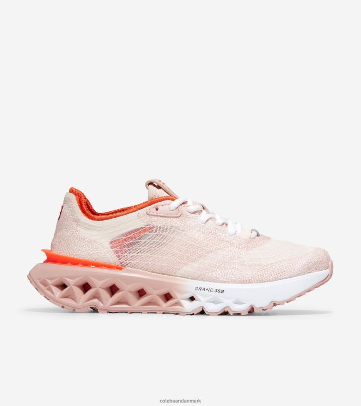 Cole Haan 5.zerogrand embrostitch løbesko sølv pæon-rose røg-skarlagenrød orange PPZZ2D241 Kvinder fodtøj