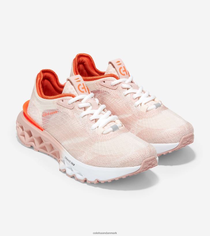 Cole Haan 5.zerogrand embrostitch løbesko sølv pæon-rose røg-skarlagenrød orange PPZZ2D241 Kvinder fodtøj
