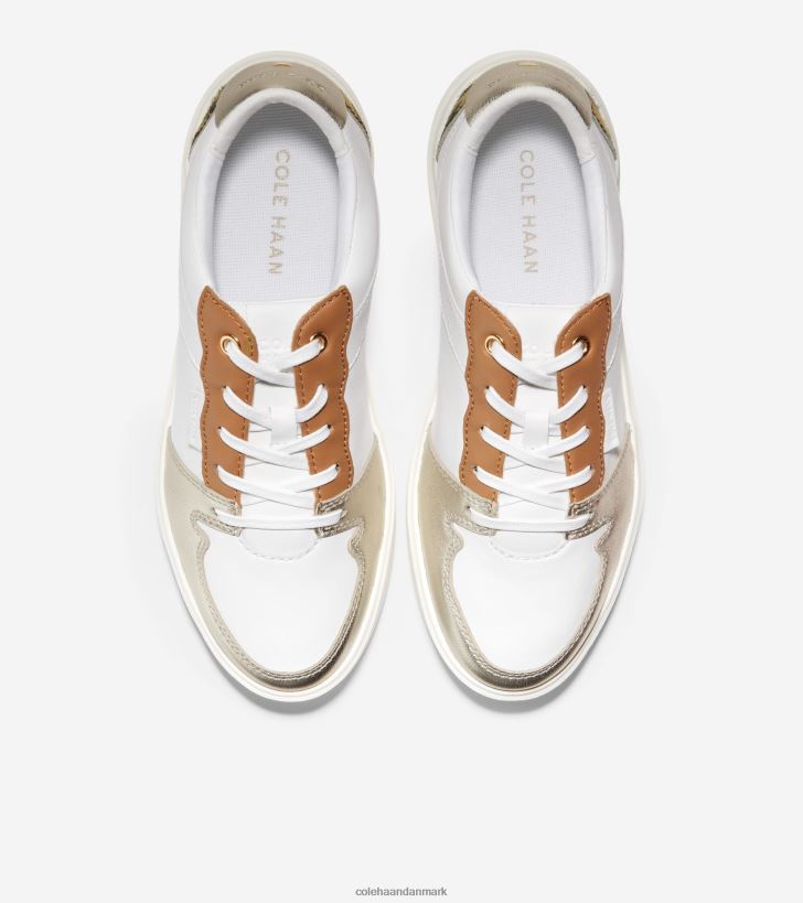 Cole Haan grand crosscourt moderne tennissneaker optik hvid-blødt guld metallic PPZZ2D204 Kvinder fodtøj