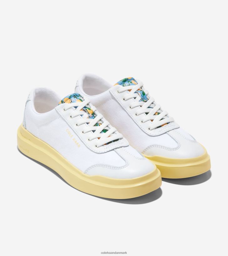 Cole Haan grandpro rally canvas t-toe sneaker optisk hvid-citron PPZZ2D39 Kvinder fodtøj