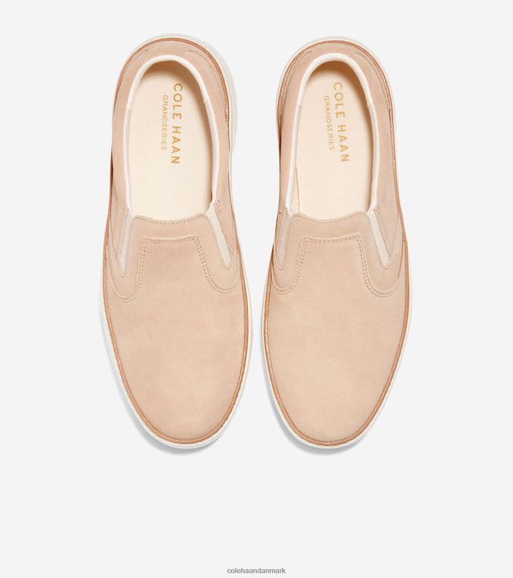 Cole Haan grandpro topspin slip-on sneaker sesam ruskind-elfenben-gummi PPZZ2D238 Kvinder fodtøj