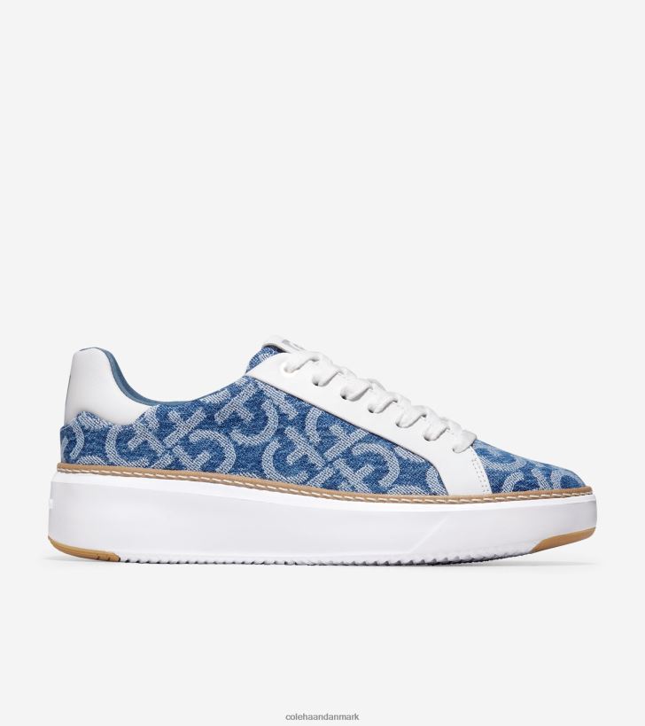 Cole Haan grandpro topspin sneaker monogram denim jacquard-optik hvid PPZZ2D23 Kvinder fodtøj