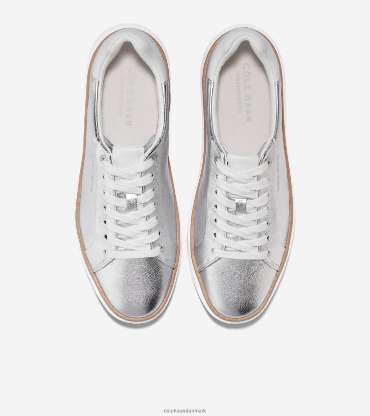 Cole Haan grandpro topspin sneaker sølv talkum-optik hvid PPZZ2D26 Kvinder fodtøj