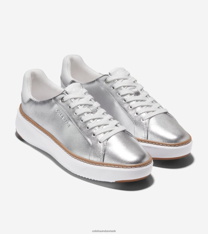 Cole Haan grandpro topspin sneaker sølv talkum-optik hvid PPZZ2D26 Kvinder fodtøj