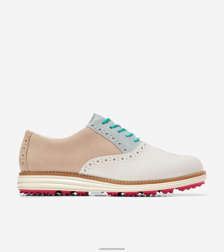 Cole Haan originalgrand shortwing oxford golfsko sesamblåt glas-elfenben PPZZ2D213 Kvinder fodtøj