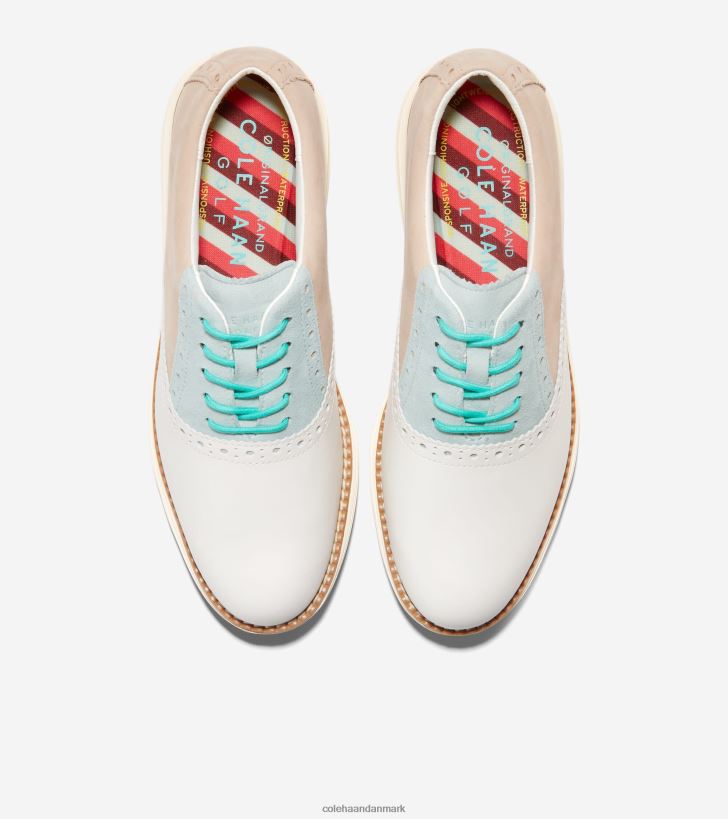 Cole Haan originalgrand shortwing oxford golfsko sesamblåt glas-elfenben PPZZ2D213 Kvinder fodtøj