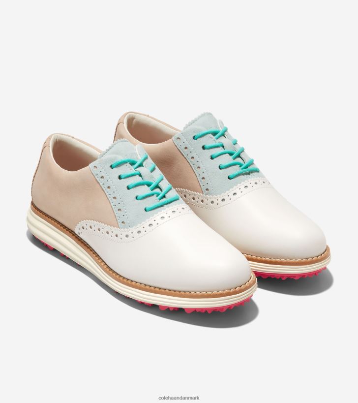 Cole Haan originalgrand shortwing oxford golfsko sesamblåt glas-elfenben PPZZ2D213 Kvinder fodtøj