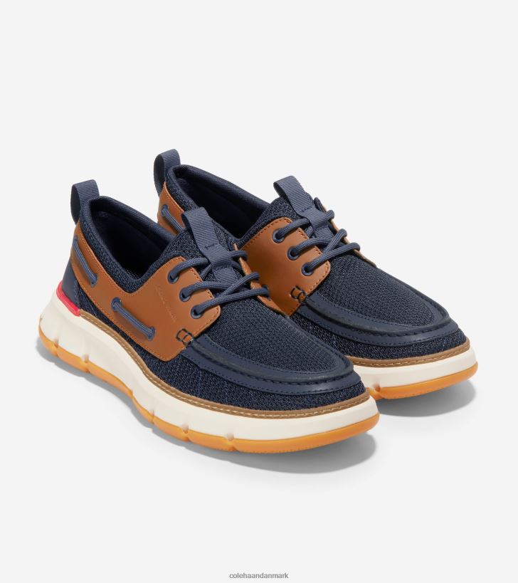 Cole Haan 4.zerogrand regatta bådsko marineblå blazer-britisk tan-elfenben PPZZ2D257 Mænd fodtøj