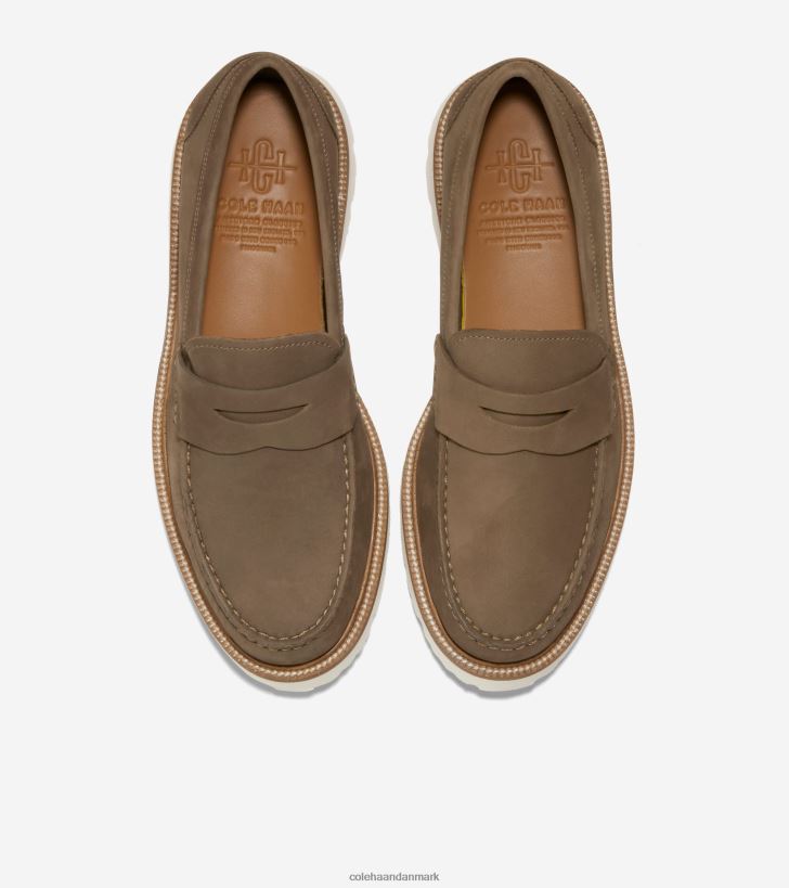 Cole Haan amerikanske klassikere penny loafer trøffel nubuck-hejren PPZZ2D377 Mænd fodtøj