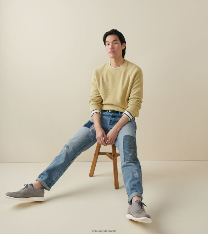 Cole Haan 2.zerogrand laser vingespids oxford byens skyline-fænrik blå-elfenben PPZZ2D268 Mænd fodtøj