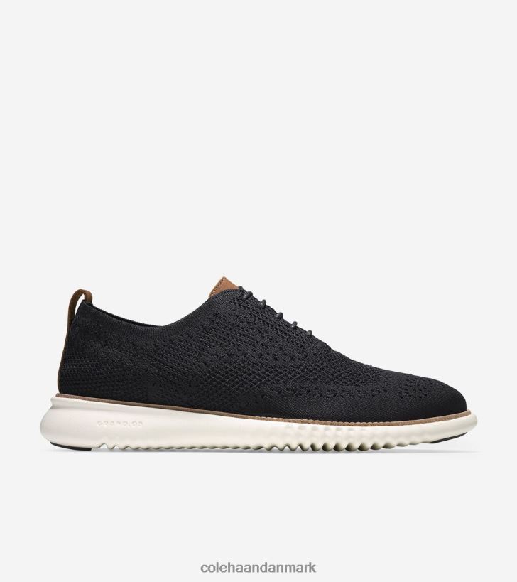 Cole Haan 2.zerogrand vingespids oxford sort stitchlite-elfenben PPZZ2D275 Mænd fodtøj