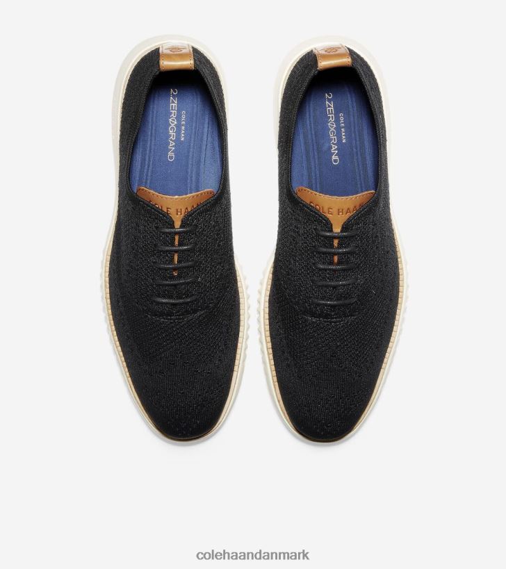 Cole Haan 2.zerogrand vingespids oxford sort stitchlite-elfenben PPZZ2D275 Mænd fodtøj