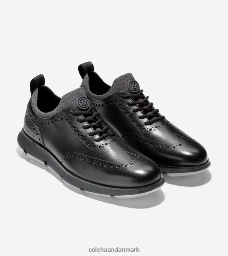 Cole Haan 4.zerogrand vingespids oxford sort PPZZ2D372 Mænd fodtøj