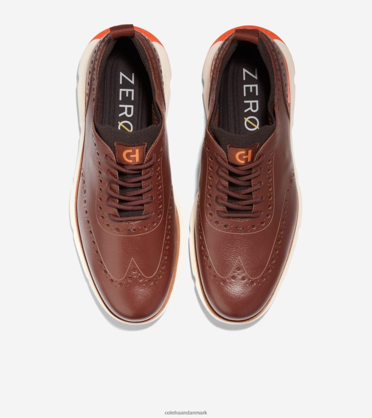 Cole Haan 4.zerogrand vingespids oxford woodbury-chokolade-skarlagenrød appelsin PPZZ2D370 Mænd fodtøj