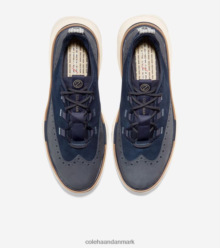 Cole Haan 5.zerogrand vingespids oxford marineblå blazer-elfenben PPZZ2D300 Mænd fodtøj