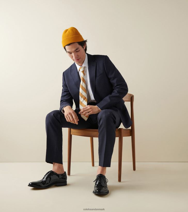 Cole Haan moderne klassikere oxford med cap toe sort patent PPZZ2D402 Mænd fodtøj