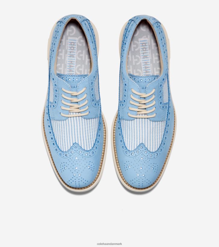 Cole Haan originalgrand remastered longwing oxford blå klokke seersucker PPZZ2D288 Mænd fodtøj