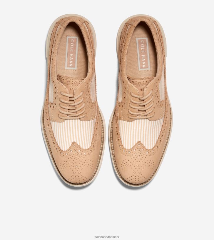 Cole Haan originalgrand remastered longwing oxford sesam seersucker-elfenben PPZZ2D323 Mænd fodtøj