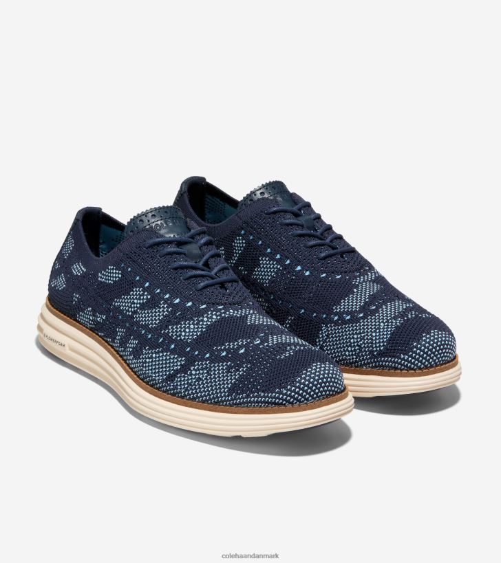 Cole Haan originalgrand remastered wingtip oxford blå klokke-marineblå blazer camo stitchlite PPZZ2D445 Mænd fodtøj